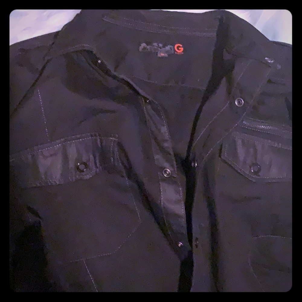 Sexy Fitted Men’s G by Guess Black dress shirt